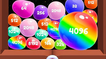Jelly 2048 Puzzle Merge Game vs Hide Ball - All Level Gameplay (Max Level, Math Games)