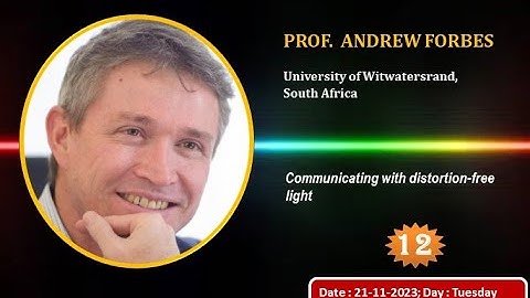 12th webinar ROWS 2023 by PROF. ANDREW FORBES, University of Witwatersrand, South Africa.