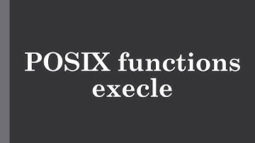 POSIX Functions | execle