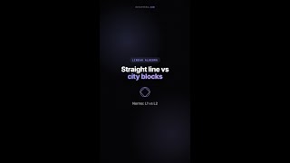 Norms: L1 vs L2 — straight line vs city blocks #Shorts