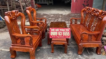 Bàn Ghế Gỗ Hương Vân Quốc Đào Cột 12 giao a Vinh tại Hồ Chí Minh