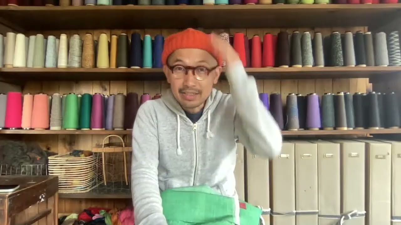最後の一点です。お早めにタイシルク半巾帯×カラムシ麻 アトリエ工房制作 Linen stole experience is starting now! - YouTube