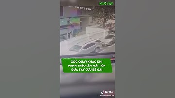 góc quay cận cảnh anh Mạnh đỡ bé gái rơi từ tầng 12