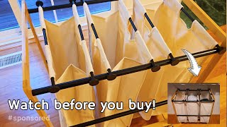 Rolling 3 Bag Laundry Hamper with Bamboo Frame by STO STO