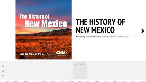 Using TimelineJS3 by Knight Lab for the History of the CNM MILE