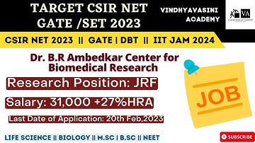 Botany || Zoology || Biotechnology || Life Science || Biology  Government / Research  Job