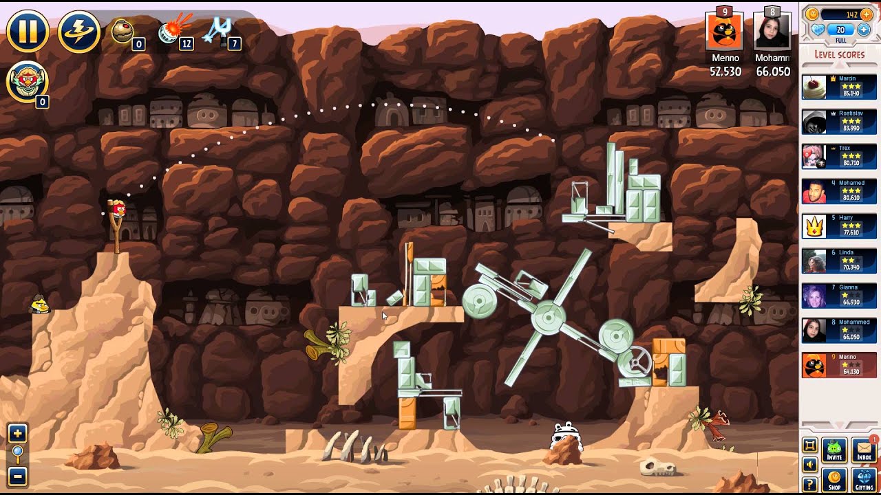 Angry Birds Star Wars Facebook Tournament Week 28 level 2 High Score 78k (no power-ups)