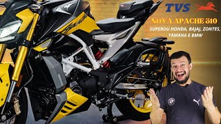 A nova APACHE 310 2024 ficou SURREAL, superou HONDA, ZONTES, BAJAJ e BMW, lançamento oficial TVS.