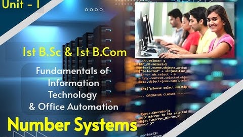 Number Systems explained in telugu | for B.Sc and B.Com Computers