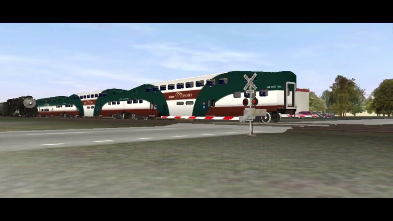 ATSF3751 Two cars meet.