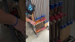 Handmade Clamp Rack! A game changer for your workshop! #diy #organization #woodscraft