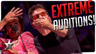 The Judges Can't Watch! The Most EXTREME Auditions from America's Got Talent Fantasy Team!