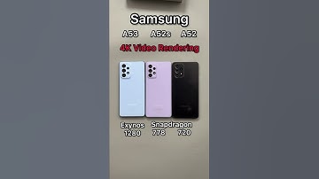 Samsung A53 vs A52S vs A52 Speed Test - 4K video rendering