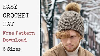Fast and Easy Crochet Beanie - Free Pattern Download by Pretty Darn Adorable Crochet Tutorials 547 views 3 months ago 10 minutes, 19 seconds