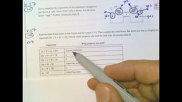 CPM CC3 Section 2.1.7 #2-68 (Associative and Commutative properties)