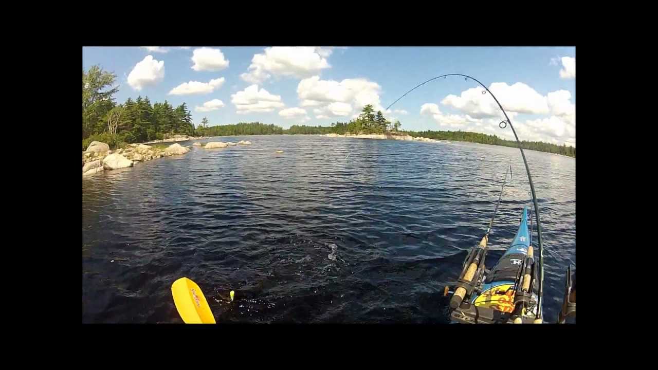 kayak fishing four mile lake - youtube