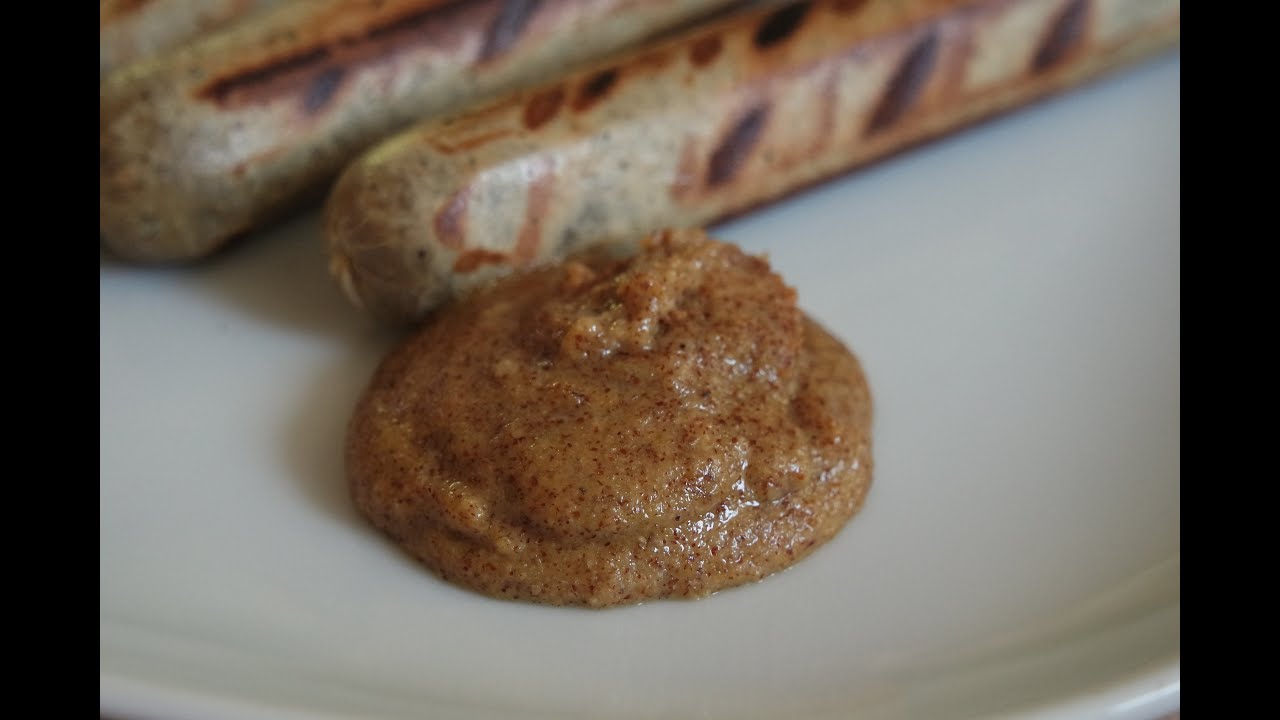 Rezept: Grober süßer Senf mit Bratwürstchen (100% vegan) - YouTube