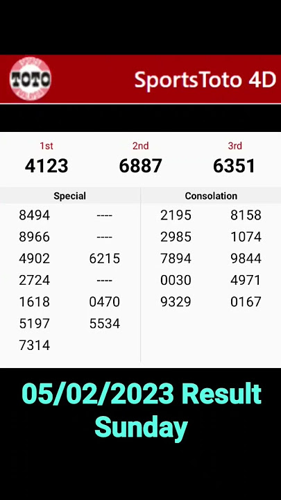 4d Result Toto 4d Malaysia lottery result today #sportstoto #4dresult #malaysialottery