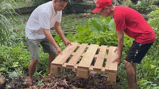 Project To Make Smart Furniture From recycled Pallet Wood // DIY Space-saving Foldable Dining Table