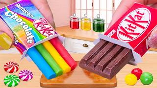 KITKAT Chocolate vs Rainbow Cake 🌈🍫 Delicious Mini Rainbow KITKAT Cake Dessert