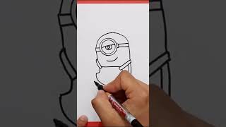 How to Draw Minions Stuart #shorts