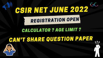 Detailed Info I CSIR NET June/September 2022 I Registration I Age Limit I Eligibility I Calculator