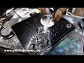 Wolf howling spray paint art