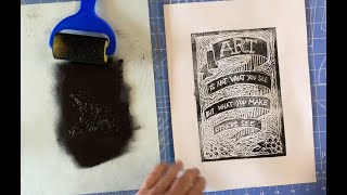 Styrofoam print on fabric