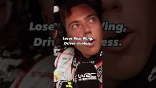 Clueless rally driver loses rear wing #shorts #rally ly