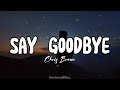 Say Goodbye || Chris Brown (Lyrics)