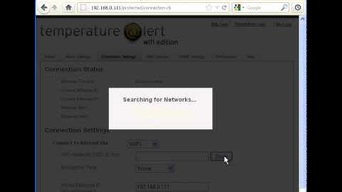 Temperature Alert Data Logger - Connection Settings