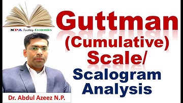 Guttman (Cumulative) Scale-4/ Scalogram Analysis/ Dr. Abdul Azeez N.P./ NPA Teaching