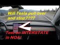 Does Tesla pull over on Interstate when not responding to steering wheel grab warning?