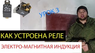 автоэлектрик обучение. урок 3. ЧТО ТАКОЕ ЭЛЕКТРОМАГНИТНАЯ ИНДУКЦИЯ,схема реле