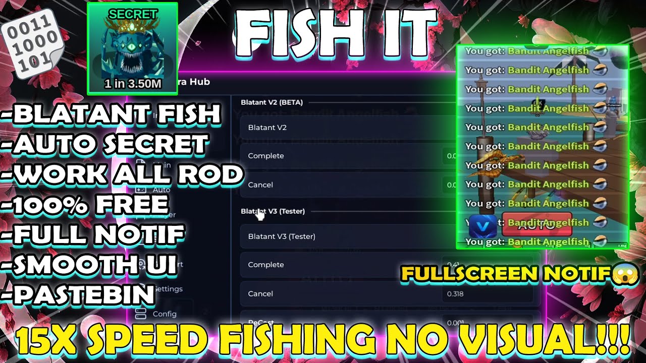 FISH IT ROBLOX SCRIPT 2026 AUTO FISHING 15X SPEED NO VISUAL!! | SMOOTH ...