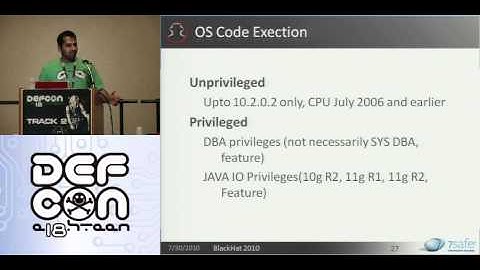 DEFCON 18: Hacking Oracle From Web Apps  2/4