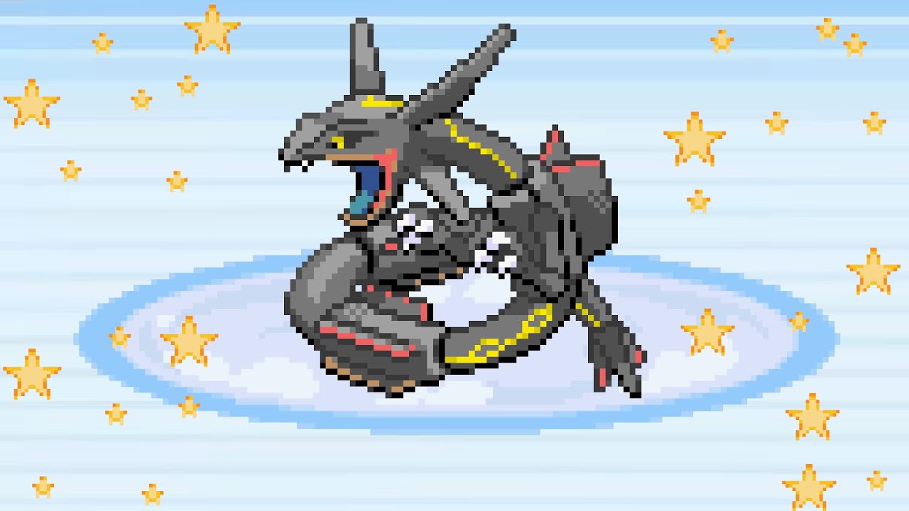 Live Shiny Rayquaza In Pokemon Emerald After 12,556 Run Away Encounters!!  Shiny Reaction! 