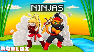 ¡NOS CONVERTIMOS en NINJAS en ROBLOX! 😱🐱‍👤🔥 | SRGATO X FLOR SON SUPER NINJAS POR UN DIA!