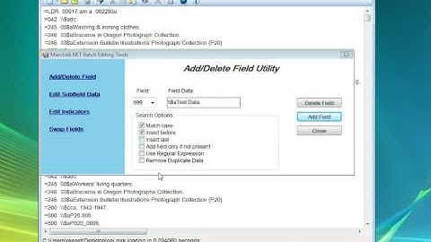 MarcEdit:  Editing MARC records using the MarcEdit MarcEditor