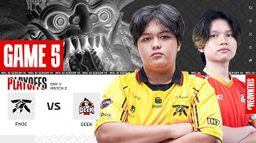 FNATIC ONIC vs GEEK FAM | Playoffs Day 1 | Game 5 | #MPLIDS14