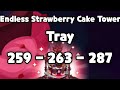 Endless Strawberry Cake Tower Tray 259 - 263 - 287 Guide | Cookie Run Kingdom 