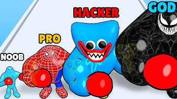 NOOB vs PRO vs HACKER vs GOD in Punchy Race!