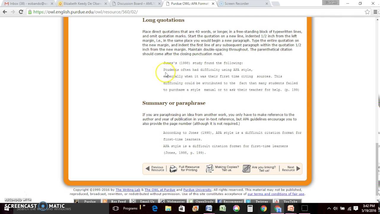 Purdue Owl APA Guide Review - YouTube