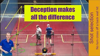 Squash analysis - No turn cross off a back wall hit