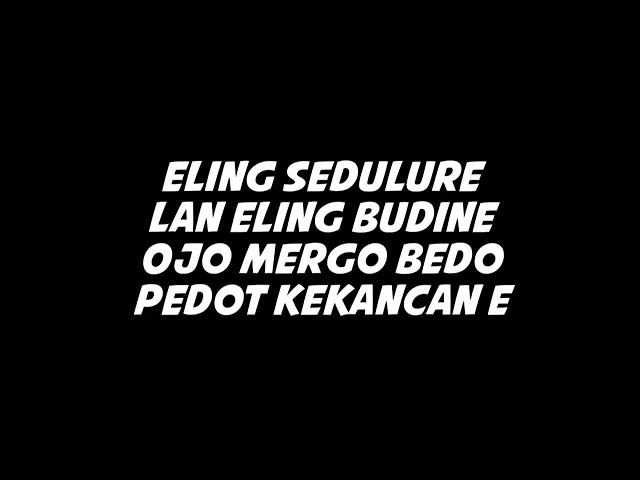 SEDULOR - Los Bendrong Feat Samzee (Lyric Vidio) class=
