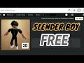 How to make a slender boy in roblox for free