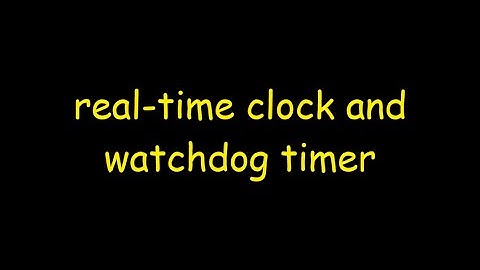 Real-time clock and watchdog timer