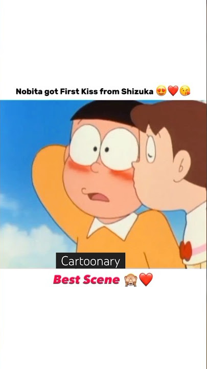 Nobita got first kiss form shizuka 👩🏻‍🦰❤️ #doraemon #doreamonindianlover #doremonlover