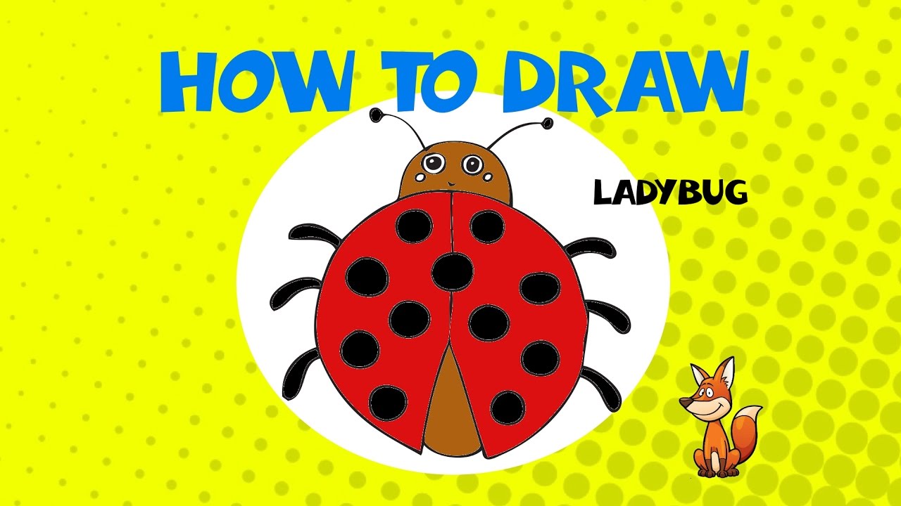 How to draw a ladybug - STEP BY STEP - DRAWING TUTORIAL - YouTube