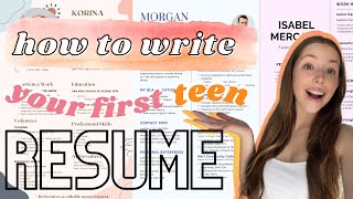 How to create your FIRST RESUME in high school 2023 australia / Bgrace